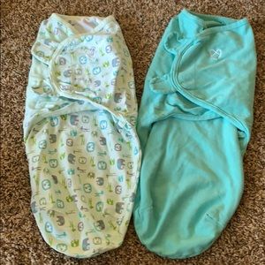 SwaddleMe Velcro swaddle set size large teal